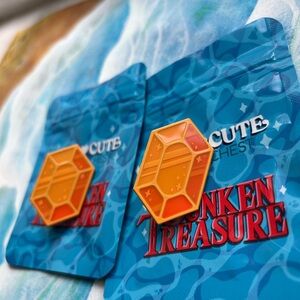 Orange Rupee Winwaker Enamel Pin